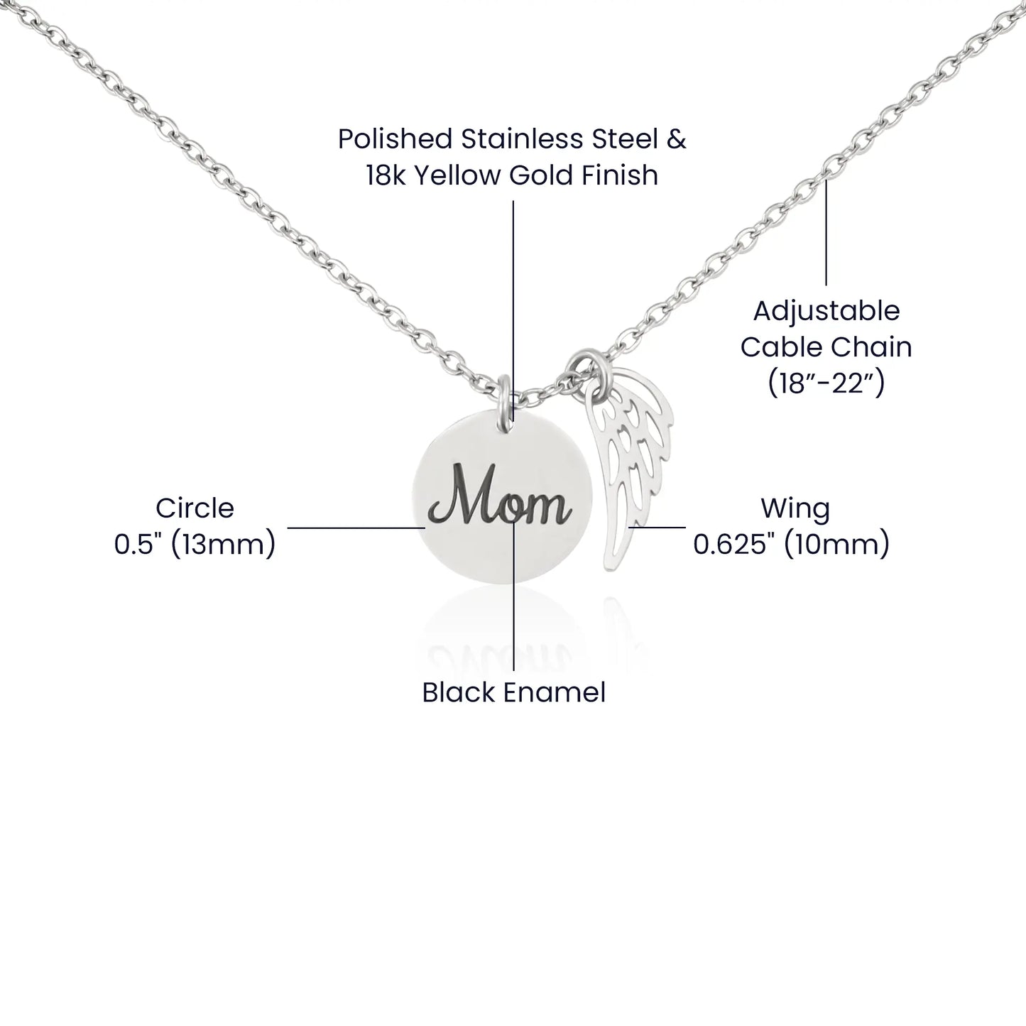 Memorial Mom Necklace - Remembrance Jewelry | Everlasting Memories - Charmed Gift Co