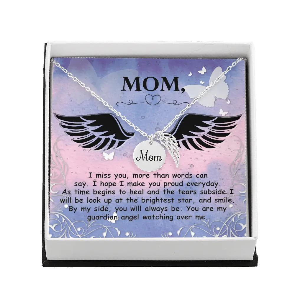 Mom Memorial Necklace - Remembrance Jewelry - Heartful Gift - Charmed Gift Co