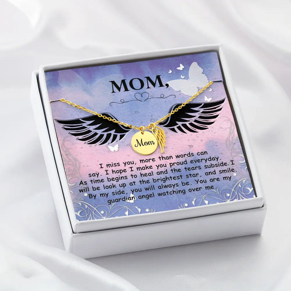Mom Memorial Necklace - Remembrance Jewelry - Heartful Gift - Charmed Gift Co