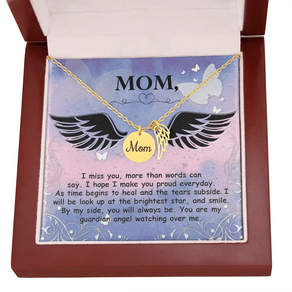 Mom Memorial Necklace - Remembrance Jewelry - Heartful Gift - Charmed Gift Co