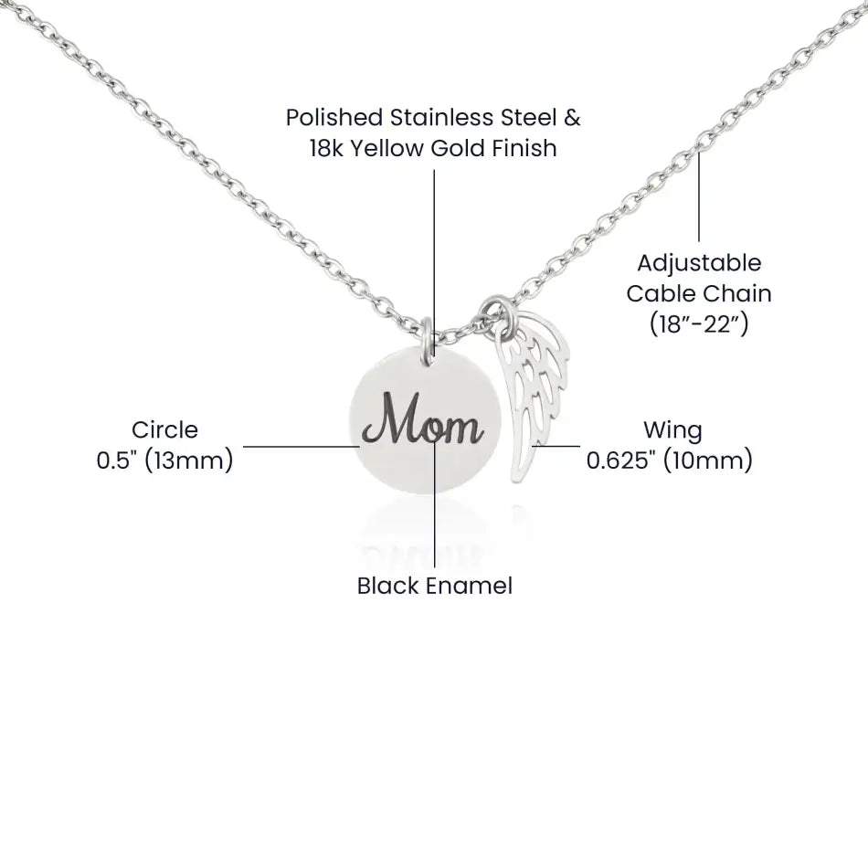 Mom Memorial Necklace - Remembrance Jewelry - Heartful Gift - Jewelry