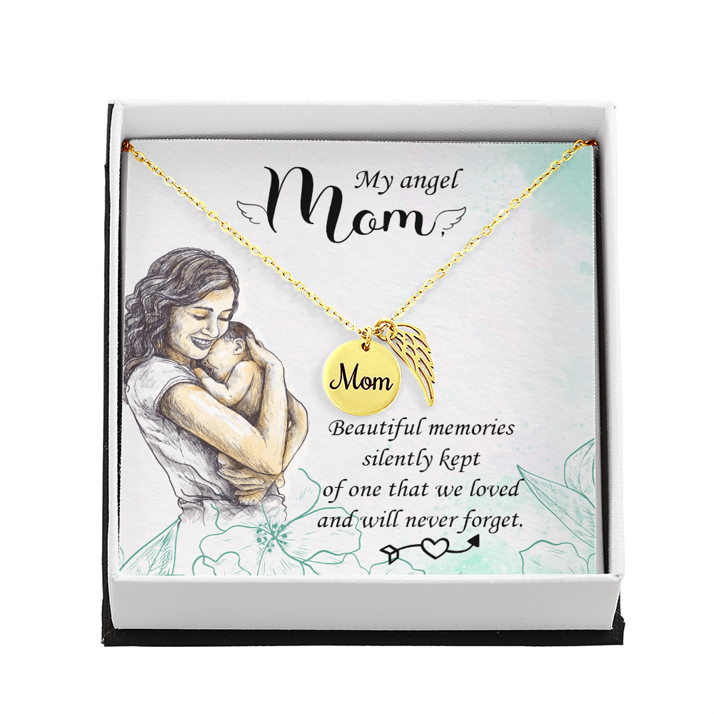 Angel Mom Necklace - Remembrance Jewelry - Loving Memorials - Charmed Gift Co