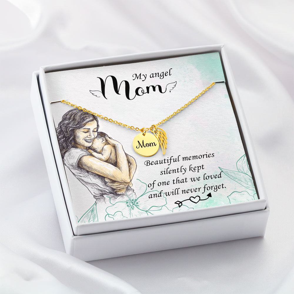 Angel Mom Necklace - Remembrance Jewelry - Loving Memorials - Charmed Gift Co