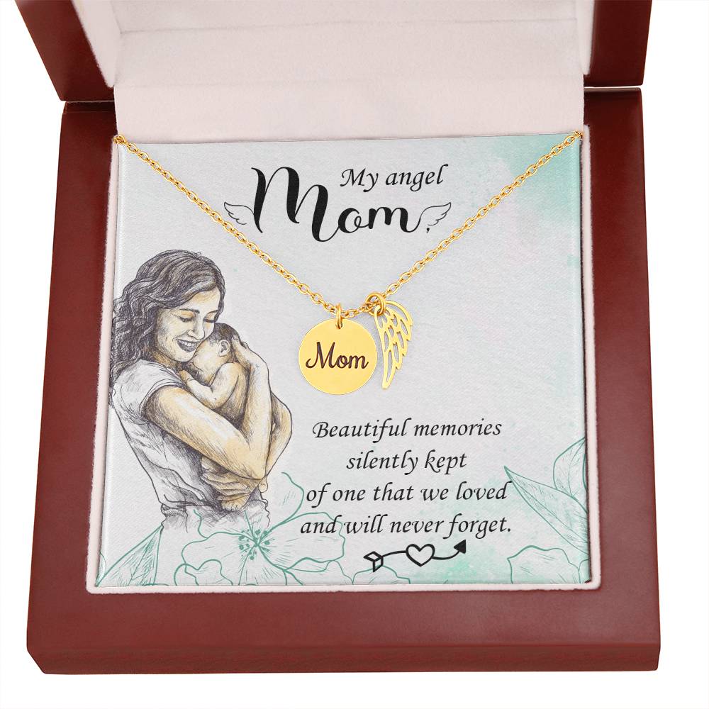 Angel Mom Necklace - Remembrance Jewelry - Loving Memorials - Charmed Gift Co