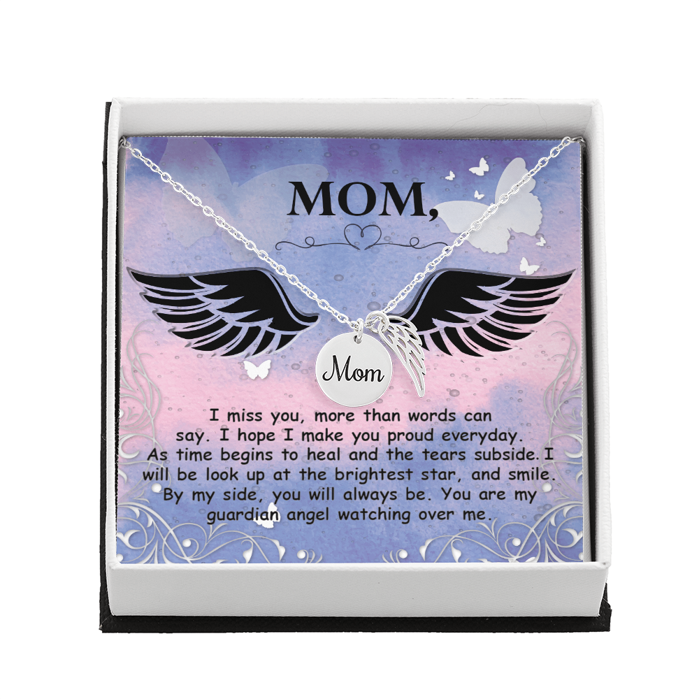 Mom Memorial Necklace - Remembrance Jewelry - Heartful Gift - Charmed Gift Co