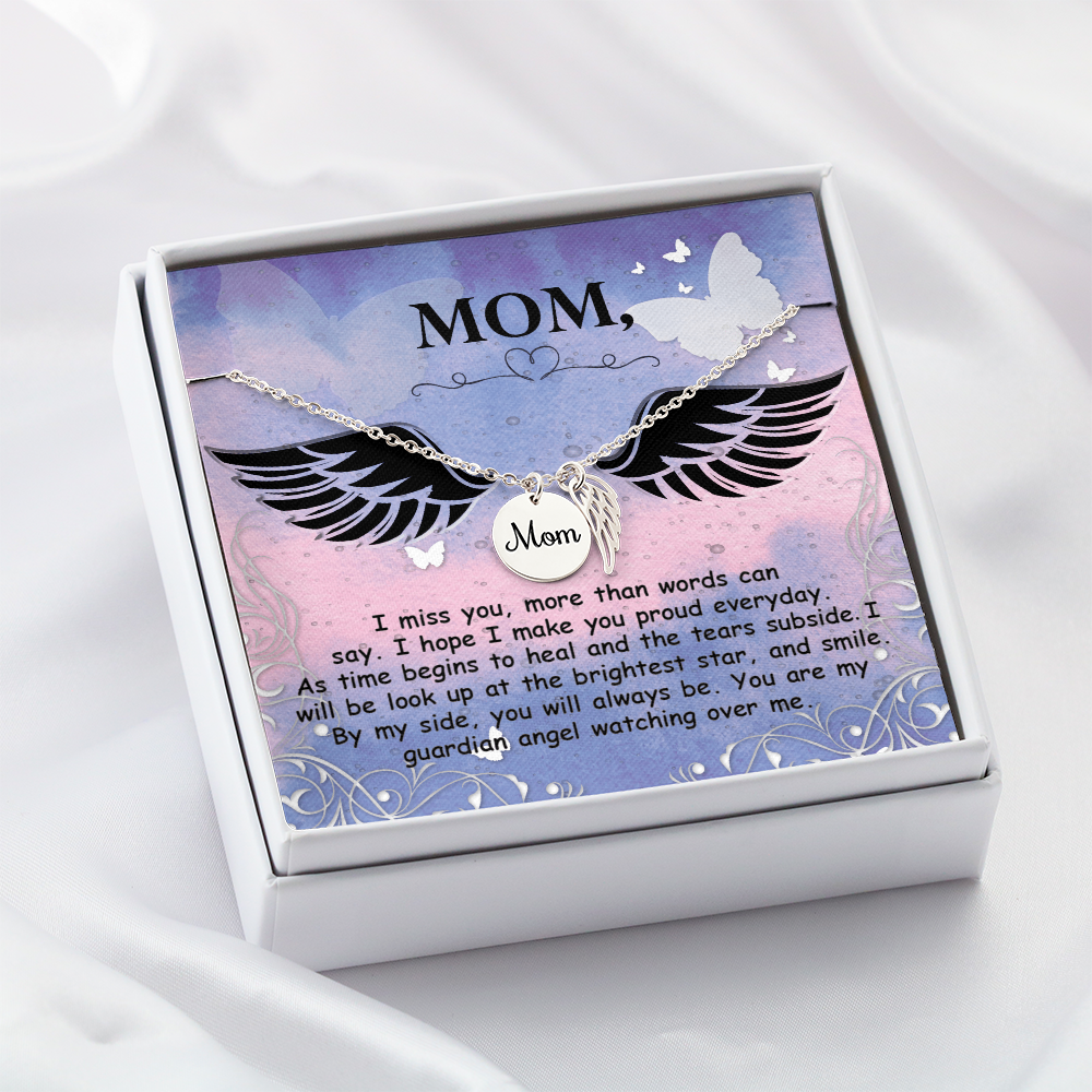Mom Memorial Necklace - Remembrance Jewelry - Heartful Gift - Charmed Gift Co