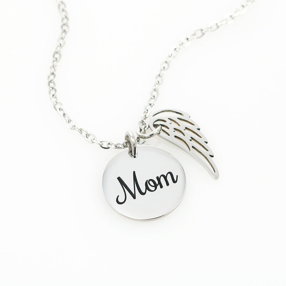 Mom Memorial Necklace - Remembrance Jewelry - Heartful Gift - Charmed Gift Co