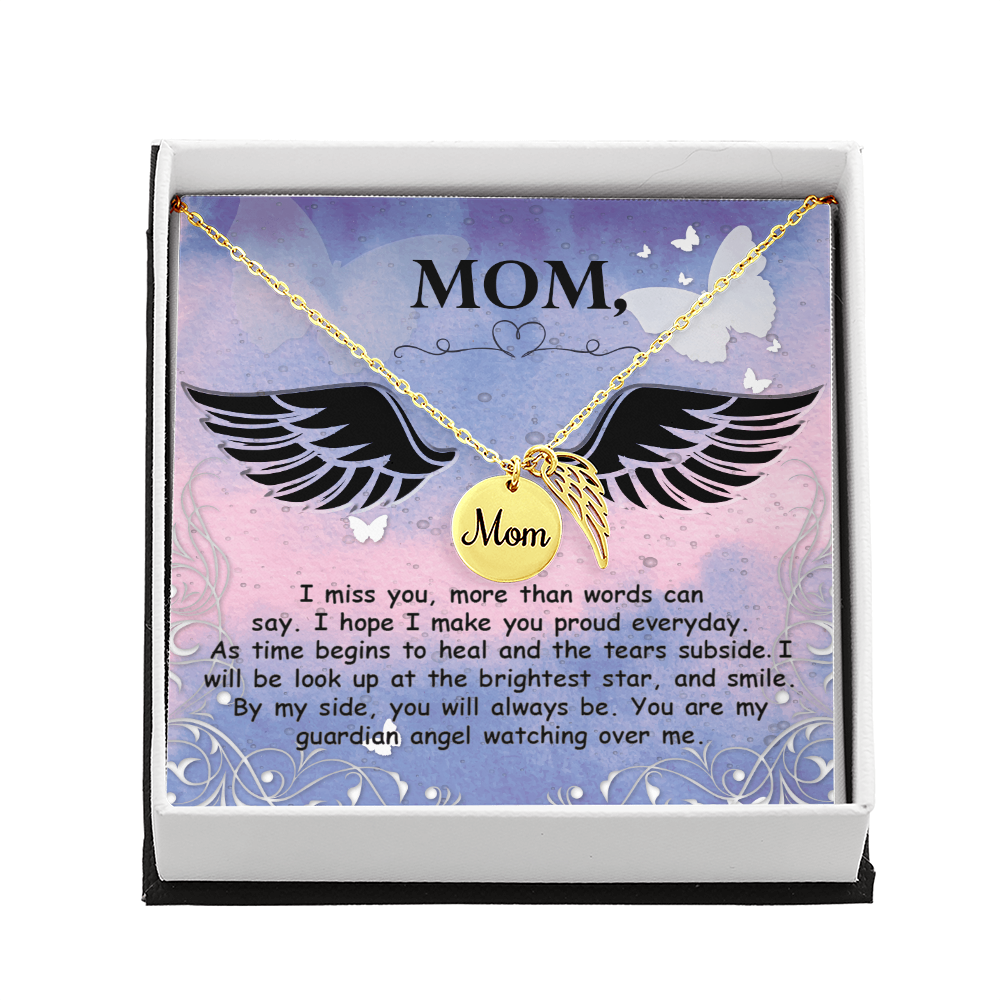 Mom Memorial Necklace - Remembrance Jewelry - Heartful Gift - Charmed Gift Co