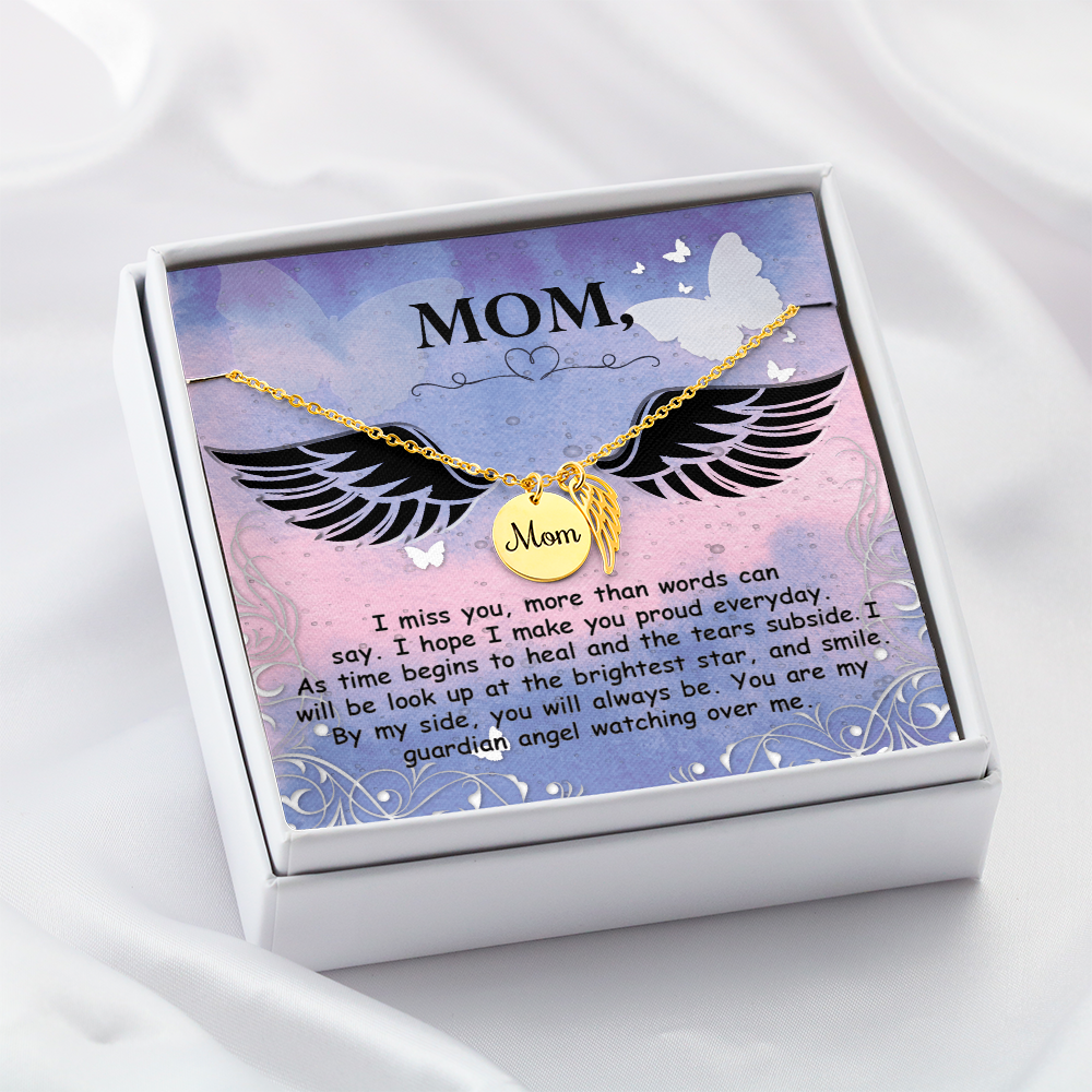 Mom Memorial Necklace - Remembrance Jewelry - Heartful Gift - Charmed Gift Co