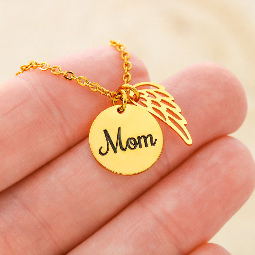 Mom Memorial Necklace - Remembrance Jewelry - Heartful Gift - Charmed Gift Co
