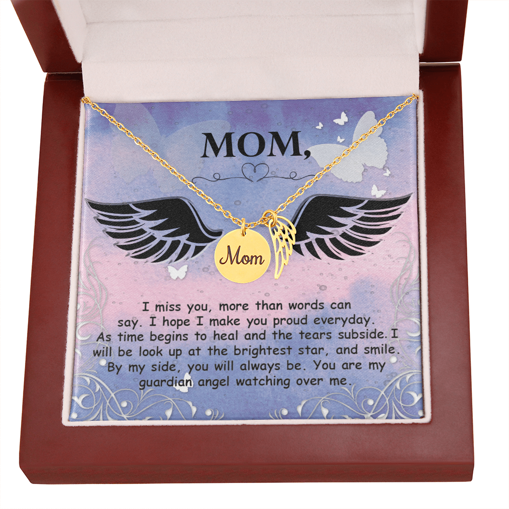 Mom Memorial Necklace - Remembrance Jewelry - Heartful Gift - Charmed Gift Co