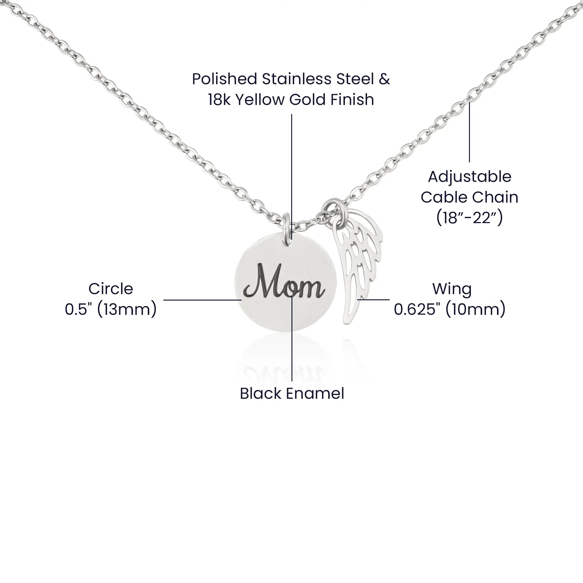 Memorial Mom Necklace - Remembrance Jewelry | Everlasting Memories - Charmed Gift Co